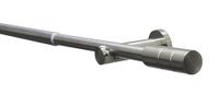 Gardinia 36152 Gordijnroede-set Kreta, cilinder, complete set incl. montagemateriaal, lengte: 120-210 cm, metaal, rvs-look