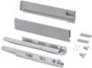 Emuca - Lade kit voor keukens of bad met 3D-regeling, hoogte 93 mm, diepte 450 mm, 40 Kg, zachte sluiting, Panelen niet meegeleverd, Staal, Grijs