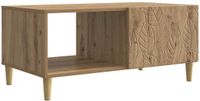 vidaXL Salontafel Artisanaal eiken 90 x 50 x 40 cm Bewerkt hout