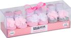 BRUBAKER 3 paar babysokken jongens meisjes 0-12 maanden - ruches stippen bloemen strepen - pasgeboren cadeauset voor baby's - katoen