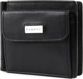 bugatti Leren Portemonnee City Line RFID Dollarclip 8CC Metal Logo Black Zwart