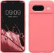 kwmobile telefoonhoesje geschikt voor Google Pixel 8 - Hoesje met siliconen coating - Smartphone case in Pastelkleurig koraal