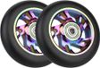 TRANKIELO® - Stuntstepwielen 100 mm - Zwart/Multi - Aluminium/Polyurethaan
