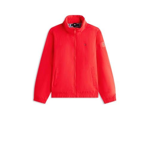 Tommy Hilfiger zomerjas rood Jongens Nylon Opstaande kraag Effen - maat 152