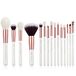 Jessup 15Pcs Pearl White/Rose Gold Professional Makeup Brushes Set