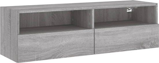 vidaXL Tv-wandmeubel 100x30x30 cm bewerkt hout grijs sonoma