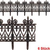 Deuba Borderrand Kunststof – 6 Stuks = 190cm UV-bestendig - Bruin