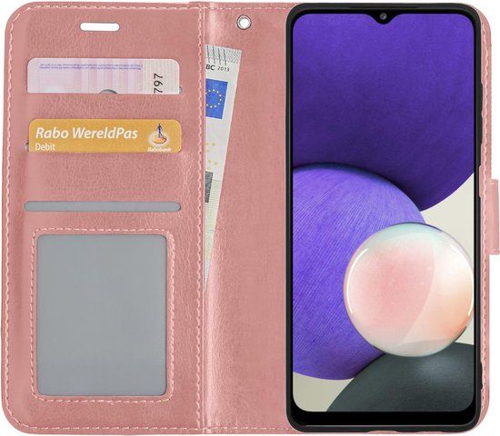 Hoesje voor Samsung Galaxy A22 4G - Book Case - Rose goud