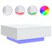 VidaXL Salontafel met LED-verlichting, wit, 80x80x31 cm