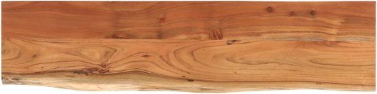 vidaXL Wandschap - rechthoekig - natuurlijke rand - 80x20x3,8 cm - acaciahout