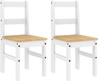 vidaXL Stoelen 2 stuks Panama 40x46x90 cm grenen wit
