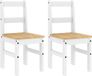 vidaXL Eetkamerstoelen 2 st panama 40x46x90 cm grenenhout wit