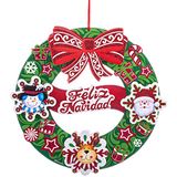 Kerstkrans van schuim en reliëf, 40 cm, 2 mod