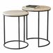 LOBERON Bijzettafel set van 2 Émorieux beige/zwart