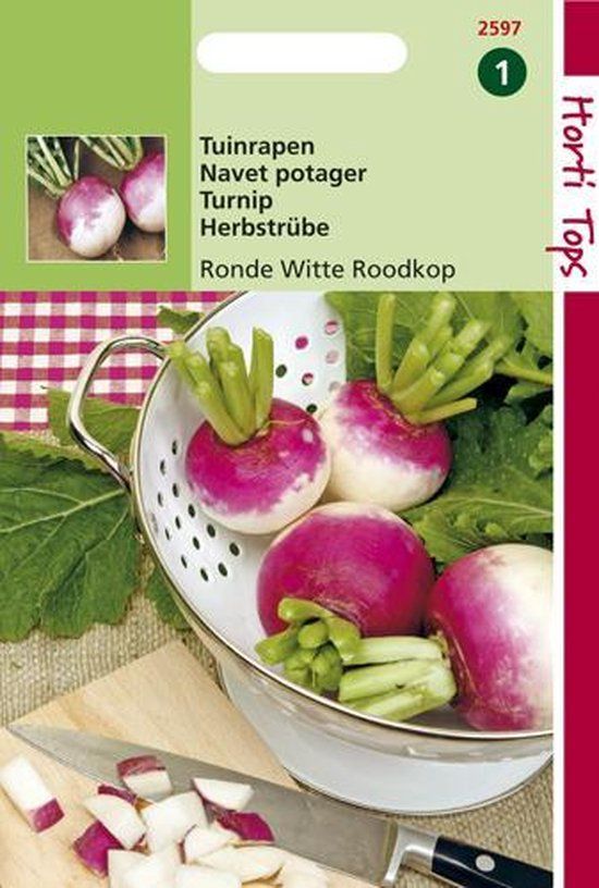 Hortitops Zaden - Rapen Ronde Witte Roodkop (Nancy)