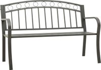 vidaXL Tuinbank 120 cm Staal Grijs