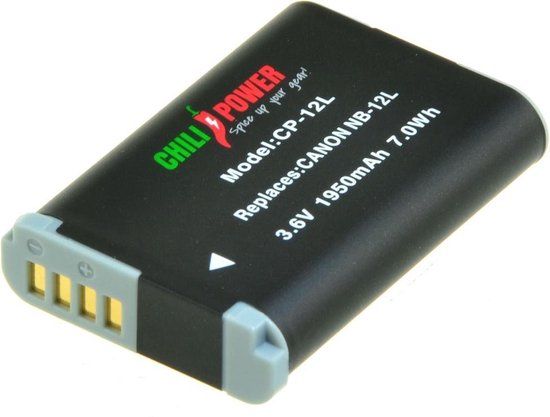 ChiliPower NB-12L Accu voor Canon - 1950mAh - Spiegelreflexcamera - Li-Ion