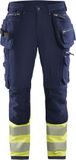 Blåkläder High Vis 4-weg-stretch werkbroek 1993-1642 - Marine/High Vis Geel - D104