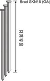 Dutack Schietnagel SKN16-20° RVS Platte kop 45mm 1.60cm 2000 stuk(s)