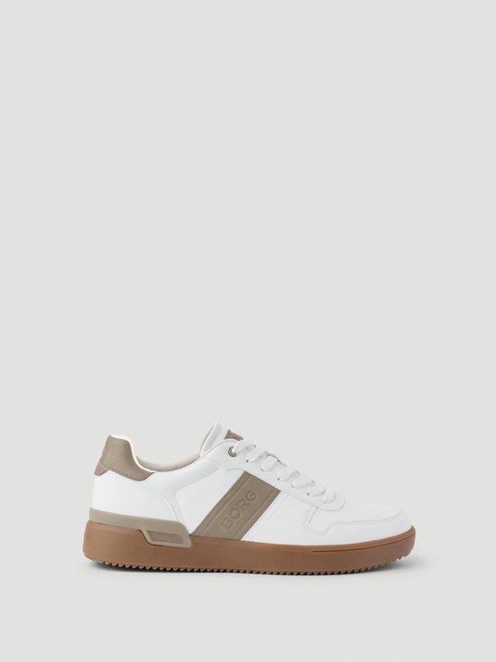 Björn Borg Spin WB Sneaker Heren Lage Schoen Mannen - Wit Beige - Maat 44