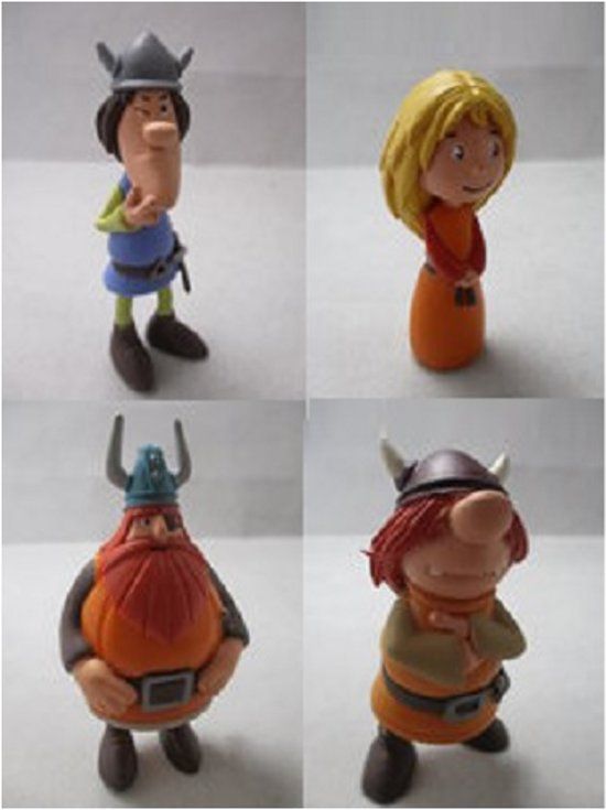 Bullyland 4 Wickie de Viking figuren (+/- 7 cm)