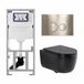 Geberit QeramiQ Dely Swirl Toiletset - Mat Zwart