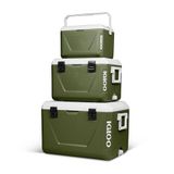 IGLOO Stapelbare passieve koelboxen set 55 L + 27 L + 11 L – Groen
