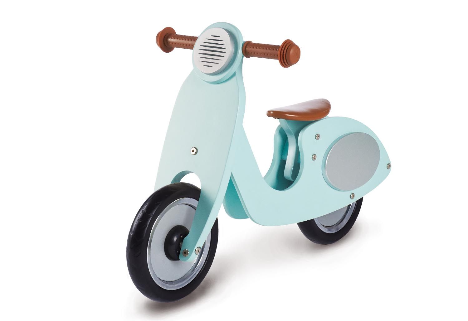 Pinolino Loopfiets Vespa Wanda Mint - Blauw/Bruin - Hout - 3-5 Jaar
