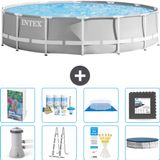 Intex Rond Prism Frame Zwembad - 427 x 107 cm - Grijs