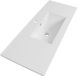 Brauer Frost Wastafel Ondiep - 100 cm - met 1 Spoelbak en 1 Kraangat - Keramiek Hoogglans Wit