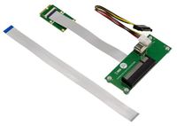 KALEA-INFORMATIQUE PCIe x8 naar miniPCIe riseradapter met 15 cm of 25 cm afgeschermde lintkabel voor montage van een PCI express 8x-kaart op een Mini PCIe-poort