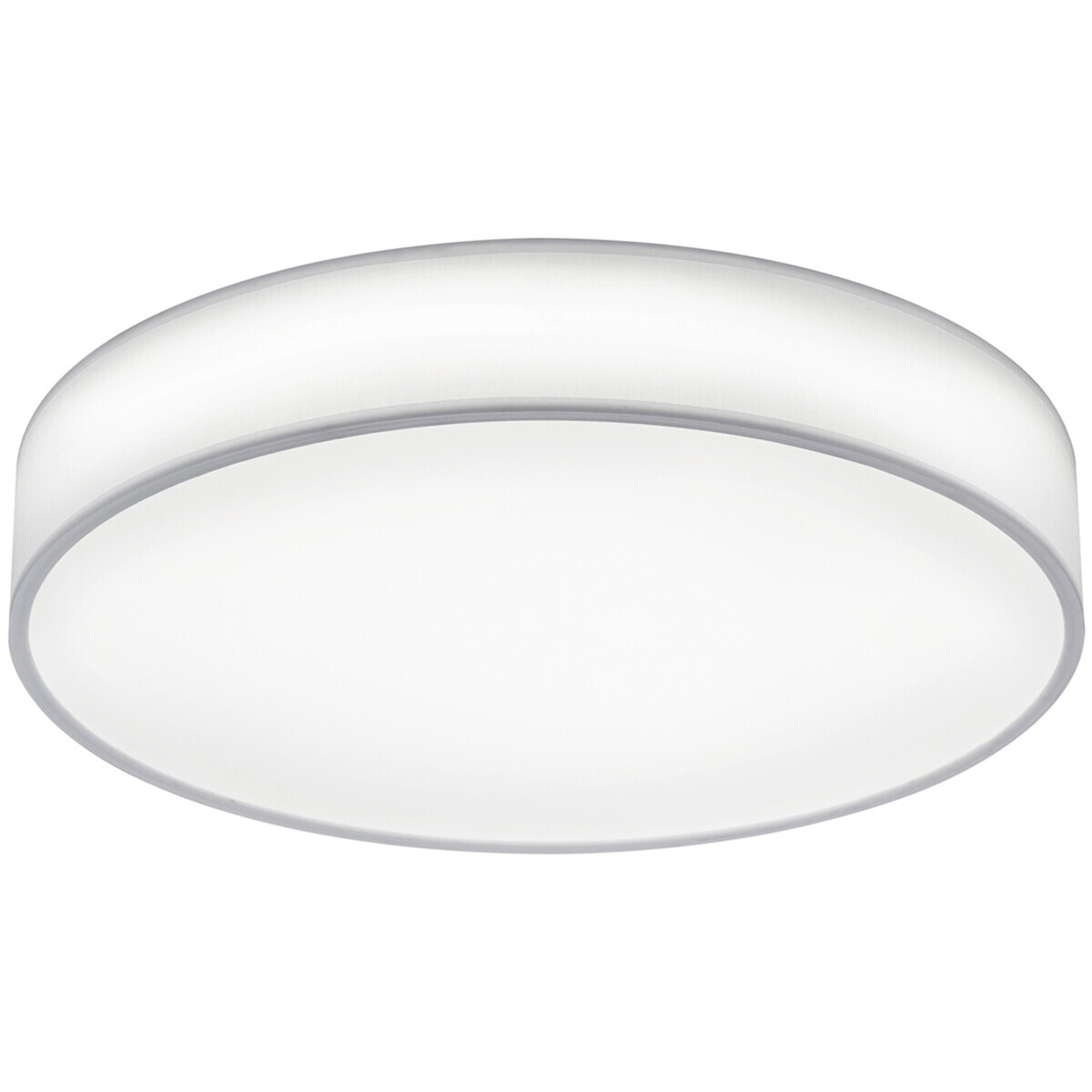 BES LED LED Plafondlamp - Plafondverlichting - Trion Lanago - 40W - Aanpasbare Kleur - Rond - Mat Wit - Textiel