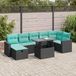 Maison Exclusive - Ensemble de meubles de jardin 8 pièces avec canapé, coussins inclus, couleur gris, en polyrotin et bois d'acacia