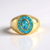 Cavill - Neon Blauwe Apatiet Ring 0,87 ct - 925 Sterling Zilver