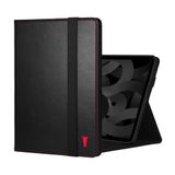 TORRO Hoes Compatibel met iPad 11e/10e Generatie – Lederen Lederen iPad 2025/2022 Case Cover met Standaardfunctie en Wake/Sleep Functie (Zwart met Rode Details)