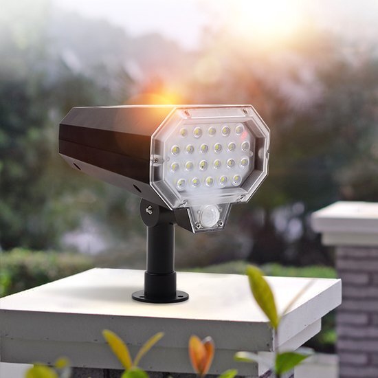 LedKoning Solar wandlamp/priklamp 'Rotar' - Bewegingssensor - Beveiligingslamp op zonne-energie