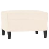 vidaXL Bankje 70x35x41 cm fluweel crèmekleurig
