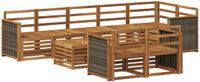 vidaXL - Bank loungeset - Massief Acacia Hout - Naturel - 4 zitplekken
