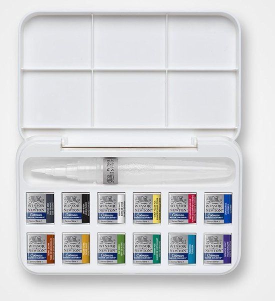 Winsor & Newton Brush Pen Set Aquarel Pocketbox - 12 Kleuren