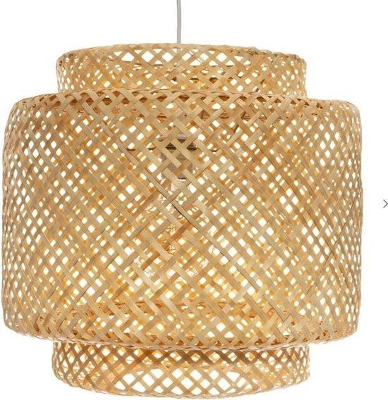 Atmosphera Hanglamp - Gevlochten Bamboe - 40 x 38 cm - Naturel