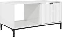 vidaXL Salontafel Hoogglans Wit 90 x 49 x 46 cm Bewerkt Hout