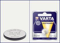 Varta CR1216 Lithium 3V 25mAh Zilver
