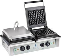 Royal Catering Wafelijzer - 2 x 2.000 watt - rechthoekig