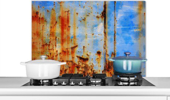 KitchenYeah Spatscherm keuken 80x55 cm - Roest print - Aluminium