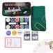Pokerset - 200 fiches - Metalen doos - Speelmat - Texas Hold'em - 2-10 spelers