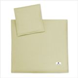 Julius Zöllner babybeddengoed mousseline - lime, maat 80x80 + 35x40 cm