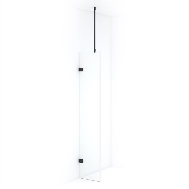 Maxaro Inloopdouche Diamond 40cm 8mm Helder Veiligheidsglas Zwart Chroom