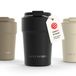 LARS NYSØM Bevægelse Thermos Coffee Mug-to-go 380ml - sans BPA avec Isolation - Thermos en acier inoxydable étanche (Carbon Black)