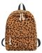 Elzusha - Sac à dos imprimé léopard pour l'école et les loisirs