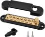 Merkloos / Sans marque Bol Verdeelblok Busbar - Junction Block - Stroom Verdelen - 1/4" Stud en 12 Schroeven - 5.3 Inch - Zwart